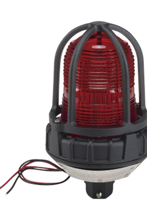 Luz estroboscópica para ubicaciónes peligrosas,  montaje tipo tubo, 120 VCD, rojo