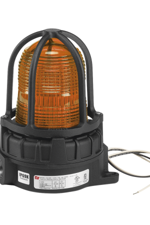 Luz de advertencia LED para ubicaciónes peligrosas, montaje para superficies, 24Vcc, ambar