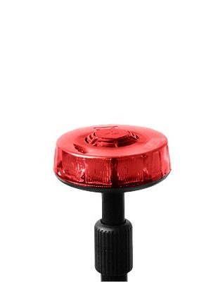 Luz telescópica trasera roja con mástil de 3 secciones, 15 LEDs en tecnología SOLARIS