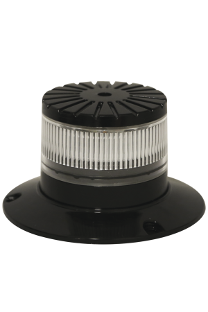 Baliza LED compacta discreta, domo claro, color ambar