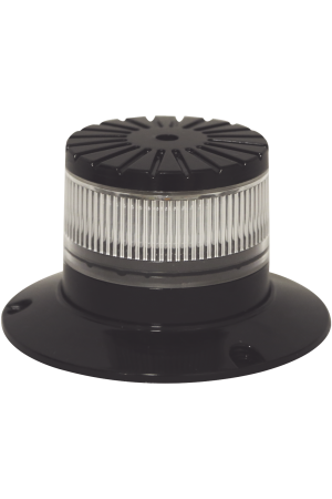 Baliza LED compacta discreta, domo claro, color rojo