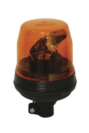 Baliza rotativa LED color ambar SAE Clase I con montaje de poste