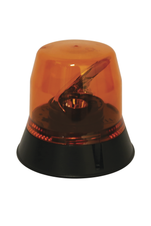 Baliza rotativa LED color ambar SAE Clase I con montaje permanente de 3 tornillos