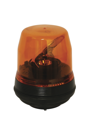 Baliza rotativa LED color ambar SAE Clase I con montaje permanente de 1 tornillo
