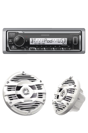 Kit de estéreo con Bluetooth KMR-M332BT | más Par de bocinas KFC-1653MRW