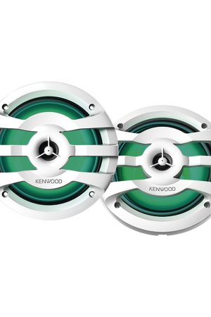 Par de altavoces fabricados en grado marinos en rejilla color blanco de 6.5" con iluminación led, potencia máxima de 260 W