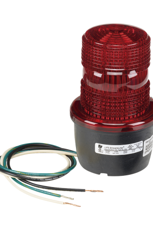 Luz de advertencia LED serie Streamline, 120 Vca, montaje en tubo, rojo