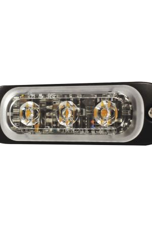 Luz Auxiliar de 3 LED, Roja, SAE, 12-24 Vcd, Lente transparente