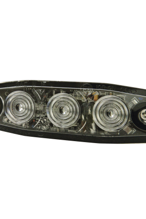 Luz Auxiliar de 3 LED, ámbar, SAE Clase I, Lente transparente