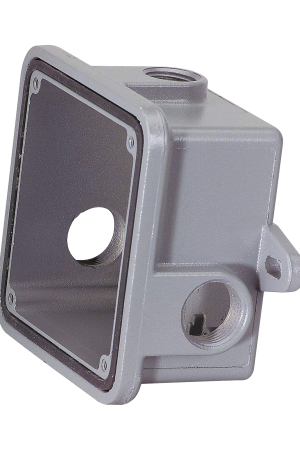 Caja trasera resistente a la intemperie,  metálica, gris, accesorio federal signal