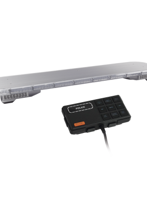 Barra de luces LED de 46" Rojo/Azul , De 132 LEDs, Sirena, Bocina y Controlador Incluido, Ideal para Equipar Unidades de Seguridad Publica
