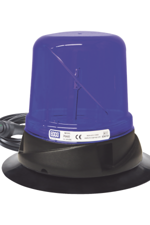 Faro híbrido led: roto led, 12-24vdc, 125 rpm, montaje de vacío-imán, azul