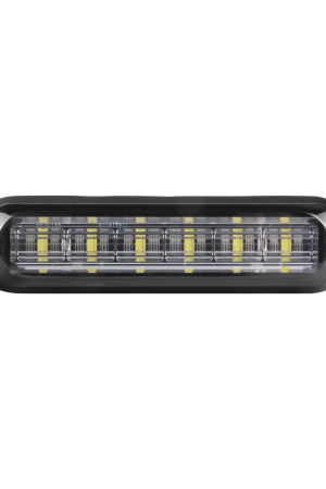Luz Auxiliar Ultra Brillante  IP67 de 6 LEDs, Color Rojo/Azul, con mica transparente y bisel negro