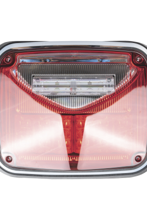 Luz de advertencia de 8 X 6", Color Rojo, Con Luz de Trabajo Clara, Ideal para Ambulancias