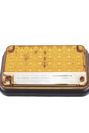 Luz de Advertencia de 7X4", Color Ambar, Con Luz de Trabajo, Ideal para Ambulancias