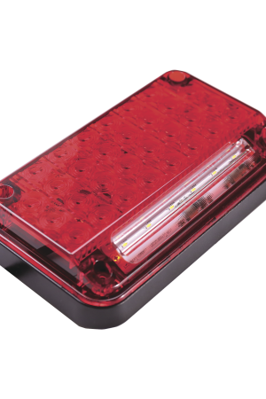 Luz de Advertencia de 7X4", Color Rojo, Con Luz de Trabajo, Ideal para Ambulancias
