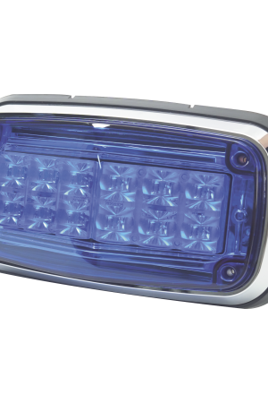 Luz de advertencia 8 X 4", Color Azul, IP67, SAE, Ideal para Ambulancias